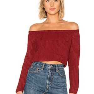 NWOT Revolve Off the shoulder sweater size XS